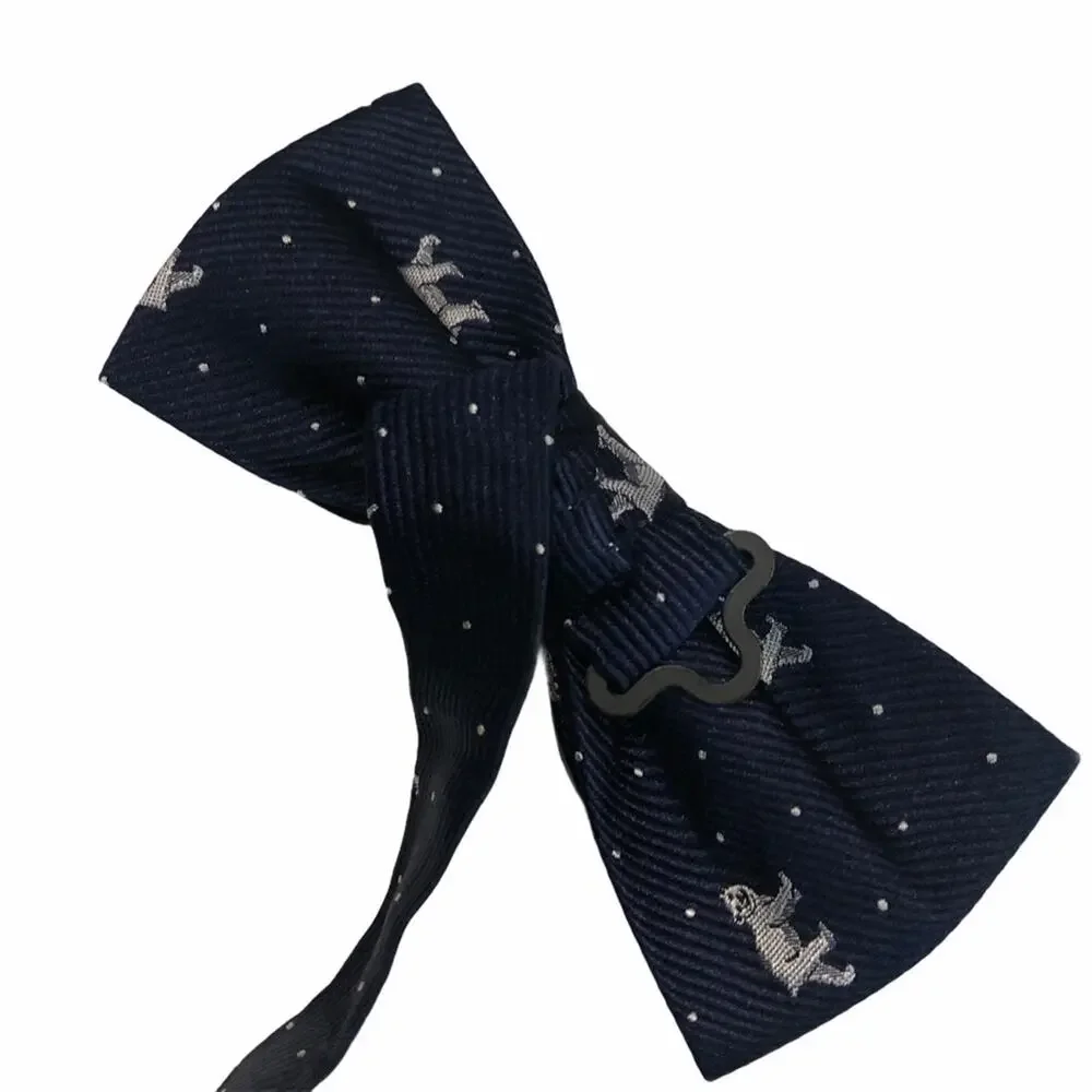 NORDSTROM Big Boy's Navy Blue Polar Bear Bow Tie NWT Adjustable Band‎ Silk